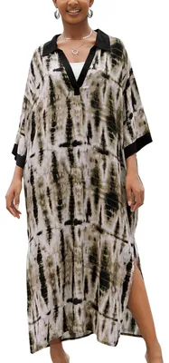 Zdjęcie produktu dla Damski kardigan w stylu boho, sukienka plażowa, kolor brązowy/czarny