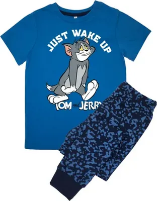 Immagine prodotto di Tom & Jerry - Pigiama con pantaloni lunghi per bambino a maniche corte BI55432 (104) (blu reale)