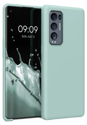Produktbild von kwmobile Handyhülle für Oppo Find X3 Neo Hülle - Case Silikon - Kabelloses Laden - Schutzhülle Cover in Mintgrün