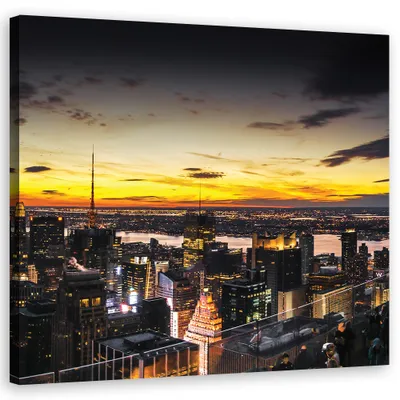 Produktbild von Leinwandbild städte & architektur - orange 40x40 cm Feeby orange wandbild bereit zum aufhängen