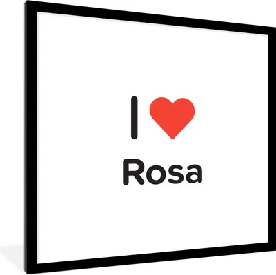 Produktbild von MuchoWow® Gerahmtes Poster Ich liebe - Rosa - Mädchen 40x40 cm - Poster mit Schwarzem Bilderrahmen Wandposter Rahmen Foto Bilder - Poster - Plakat im Rahmen