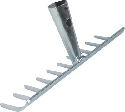 Produktbild von Gartenharke – 10 Zinken, ohne Stiel – verzinkt