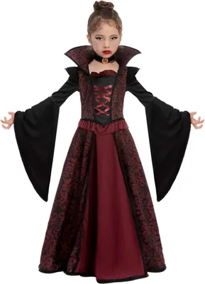 Obrázek produktu pro Strašidelný královský upírský kostým pro dívky Halloween Dress Up Party X-Large
