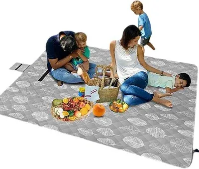 Produktbild von Famanu Picknickdecke wasserfest, 300 x 200 cm - XXL, sandfrei, mit Traggriff