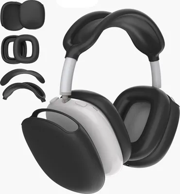 Produktbild von INF 4-teilige Silikon-Schutzhülle für AirPods Max Schwarz