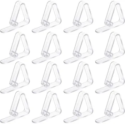 Produktbild von Ibenzoa® 16 transparente Tischdeckenklammern – verstellbar & flexibel, Kunststoff, 5,5 x 4,4 x 1,2 cm, für Innen & Außen