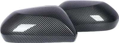 Image de 1 paire de coques de rétroviseurs style fibre de carbone, remplacement des boîtiers de rétroviseurs extérieurs pour Camry 2018-2024