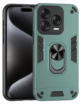 Produktbild von Für ZTE Blade V70 Vita Armor Magnet Metall Ring PC Schutz Handy Hülle Case Grün