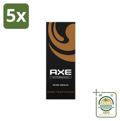 Image de 5 x Après-rasage Axe Dark Temptation au parfum chocolaté - 100 ml - Lot de 5 pièces