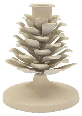 Obrázok produktu pre Mauro Ferretti svietnik Pigna Dune 9,5x11,5 cm krémový