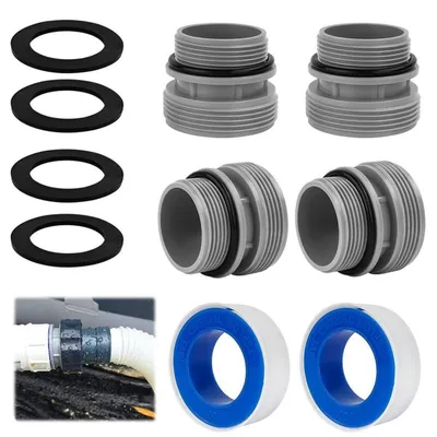 Produktbild von Poolschlauch Adapter Set 4 Stück 40 mm auf 1 1/2 Zoll mit Dichtung für Poolpumpen