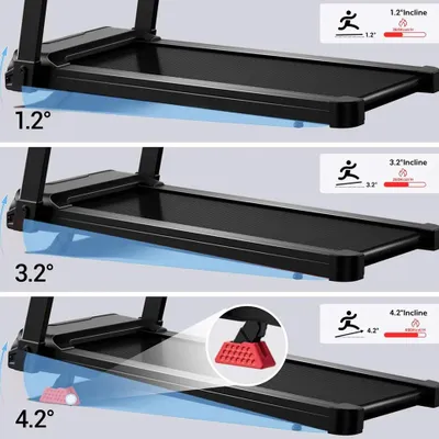 Productafbeelding van Loopband Instelbare Hellingshoek - 3,5 PK Motor - 14 Km/u Snelheid