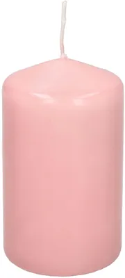 Image de KOTARBAU® : Bougies en forme de tronc d'arbre, bougies en colonne, bougies en bloc, diamètre : rose clair, 100 mm, 60 mm