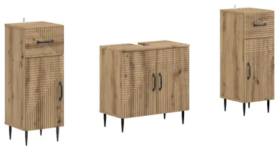 Image de vidaXL Ensemble de deux meubles de salle de bain HAARLEM, finition chêne artisanal