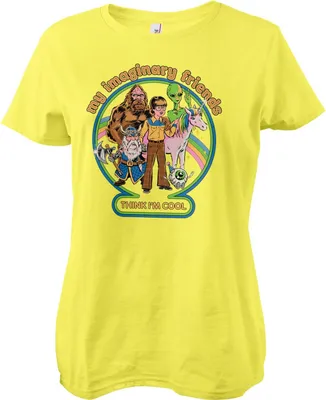 Produktbild von My Imaginary Friends Think I'm Cool Girly Tee - Large - Yellow