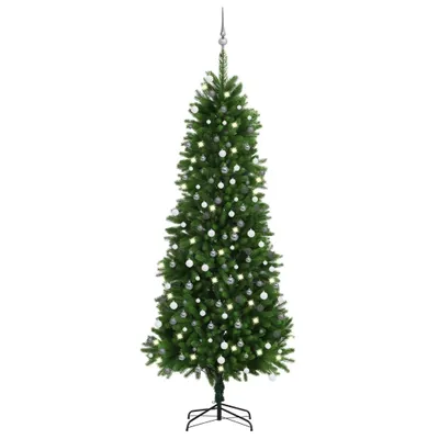 Produktbild von Maison Exclusive - Künstlicher Weihnachtsbaum mit Beleuchtung Kugeln 240 cm Grün