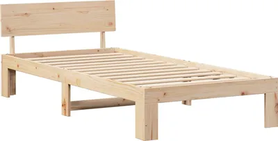Obrázek produktu pro vidaXL Rám postele s čelem přírodní 90 x 200 cm borovicový masiv