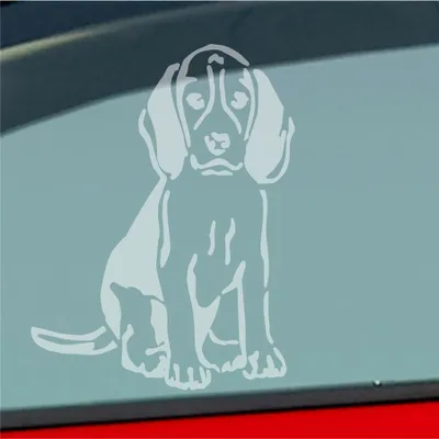 Produktbild von Auto Aufkleber Labrador Hund Dog Beagle Shepard 12x9 cm Milchglas Sticker Heckscheibenaufkleber