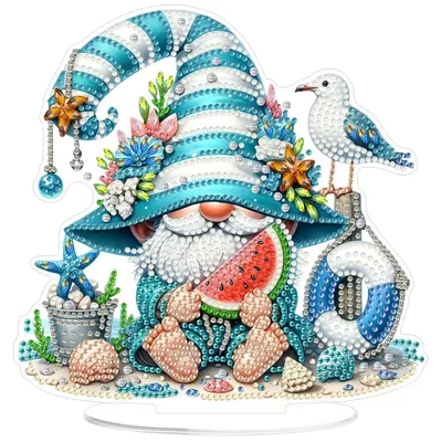 Diamond Art Tischplatten-Set, Strandmotiv, DIY, 1 Stück