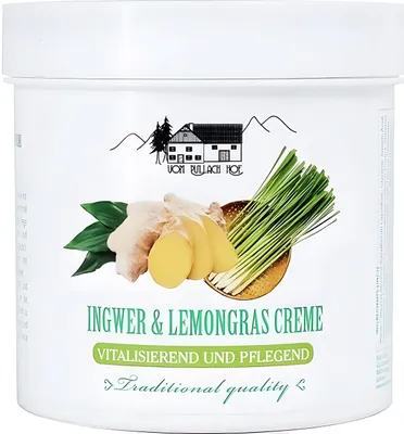 Produktbild von INGWER UND LEMONGRAS CREME 250ml Vitalisierend und Pflegend Hautpflege Körpercreme Hautcreme Massage Gel Salbe Balsam 75