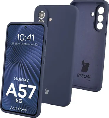 Produktbild von Silikon Handyhülle für Galaxy A57 5G, Bizon Soft Case, Dunkelblau