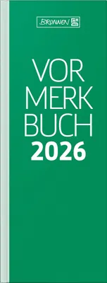 Produktbild von BRUNNEN Vormerkbuch 2026 Modell 785 – Tageskalender 108×297 mm | Grün