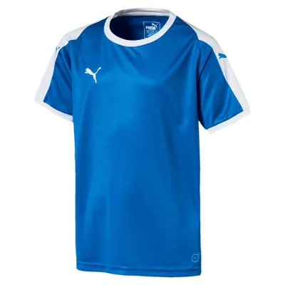 Produktbild von Puma Fußball Liga Trikot Kinder kurzarm Shirt blau weiß Gr 164