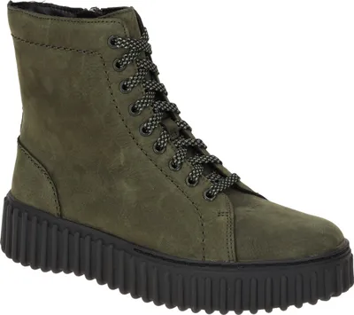 Produktbild von Clarks TORHILL RISE Damen Stiefeletten - bequeme Stiefelette grün Freizeit NEU