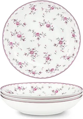 Produktbild von Famanu Salat- und Dessertteller Set - 20 cm, Rosa, Vintage Design