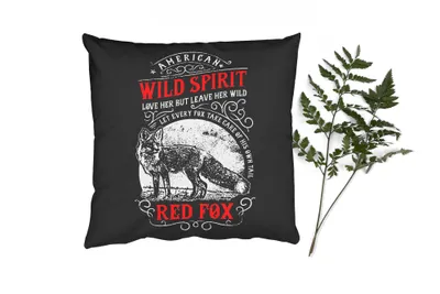 Produktbild von MuchoWow® Zierkissen Sofakissen Wohnzimmer Dekokissen 50x50 cm Fuchs - Jahrgang - Zitat - Komfort - Sofakissen