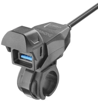 Obrázek produktu pro Interphone Charger Motorcycle Handlebars USB-A Konektor na motorku