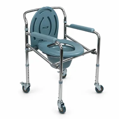 Immagine prodotto di Sedia da comodo con rotelle Mobiclinic Muelle per anziani e disabili Antiscivolo con coperchio Altezza regolabile Secchio facile da estrarre