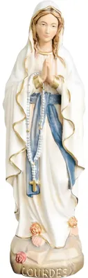 Madonna von Lourdes Holzfigur 12 cm handbemalt