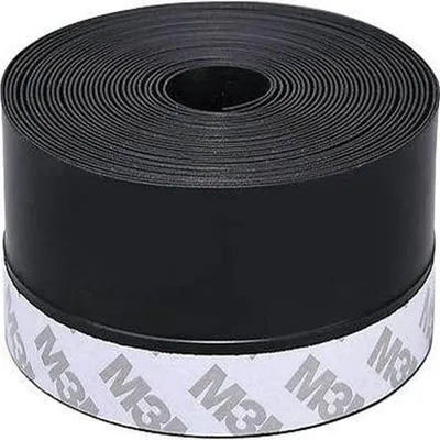 Produktbild von Zugluftdichtung Schwarz - 5 Meter x 45mm - Für Türen - Zugluftstopper - Zugluftrolle - Zugluftband - Hochwertiges Silikon - Selbstklebend - 1 Stück