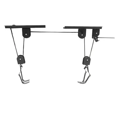Immagine prodotto di Recalma Paranco per biciclette, supporto a soffitto per biciclette, portata fino a 60 kg, sistema di sollevamento a fune per biciclette e e-bike, sollevatore a soffitto