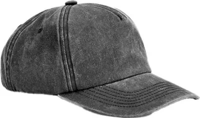 Produktbild von Beechfield B657 | Relaxed 5 Panel Vintage Cap - Farbe: Vintage Black - Größe: One Size