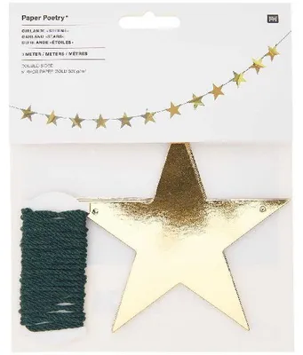 Produktbild von Girlande Sterne, goldMIX, 3 Meter