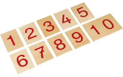 Produktbild von Eduplay Montessori Zahlen Holztafeln Lernspielzeug Set 1-10
