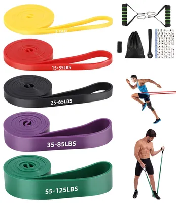 Image de Omgoods - Bandes de résistance avec 5 niveaux de résistance pour le fitness
