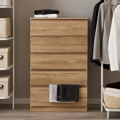 Produktbild von Kommode mit 5 grifflosen Schubladen Sonoma Modernes Design