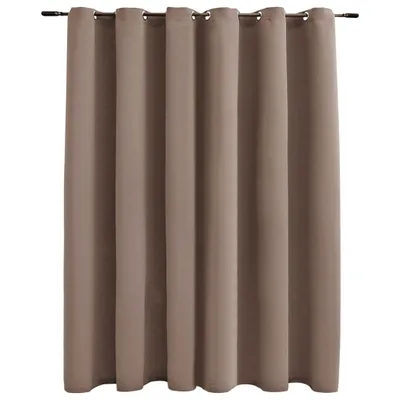 Produktbild von vidaXL Verdunkelungsvorhang mit Metallösen Taupe 290 x 245 cm