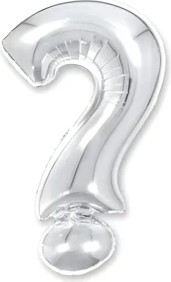 Immagine prodotto di Palloncino in foil con punto interrogativo ? , argento, circa 40 cm, per gonfiaggio ad aria compressa