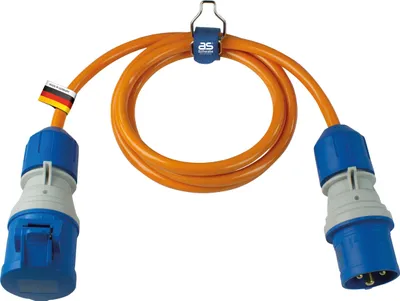 Produktbild von AS Schwabe 62430 Strom Verlängerungskabel 16 A Orange 1.5 m (62430)