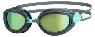 Produktbild von Zoggs Predator Titanium Reactor - Schwimmbrille mit selbsttönenden Linsen, Farbe:grau/türkis