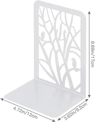 Produktbild von Weißes Metall-Regal für Bücher und CDs, Kinder, Büro, Schule, Zuhause