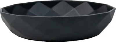 Produktbild von VIVANNO Pflanzschale Fiberglas CAVERO Schale, Anthrazit mit Muster - 32x7 cm