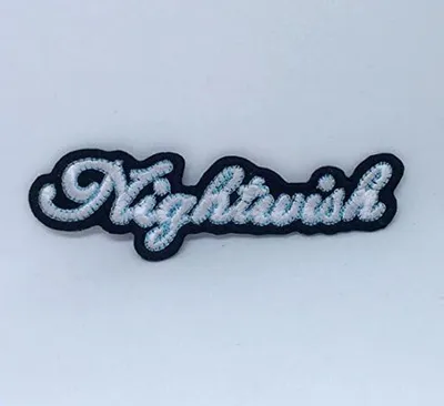 Productafbeelding van Band Logo Patch - Strijkapplicatie Muziek - Kleding Personaliseren - Fijne Kwaliteit Borduurwerk - 11 cm x 3 cm - Zwart