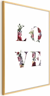 Produktbild von Posterpapier Poster - Love in Flowers 29.7x42 cm Text m-A-0909-ao-a
