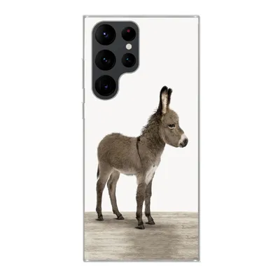 Produktbild von MuchoWow® Handyhülle Schutzhülle Hülle für Samsung Galaxy S22 Ultra Esel - Tiere - Kinder - Niedlich - Mädchen - Jungen Silikon Softcase Handy Hülle - Abbildung