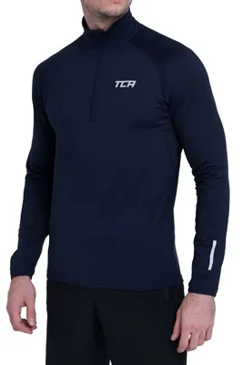 Produktbild von TCA Herren Winter Run Langarm Laufshirt mit Reißverschluss - Dunkelblau, XXL